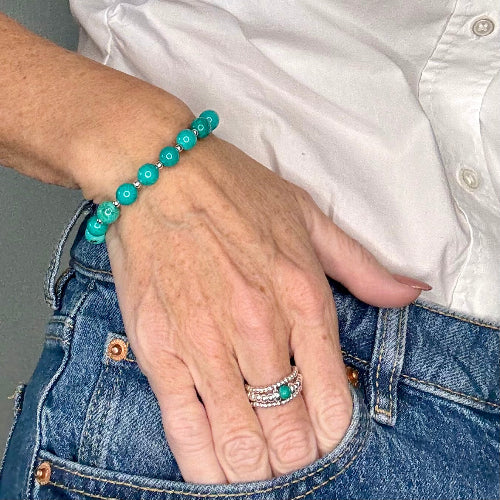 Turquoise Stack Builder 925 Sterling Silver Bracelet