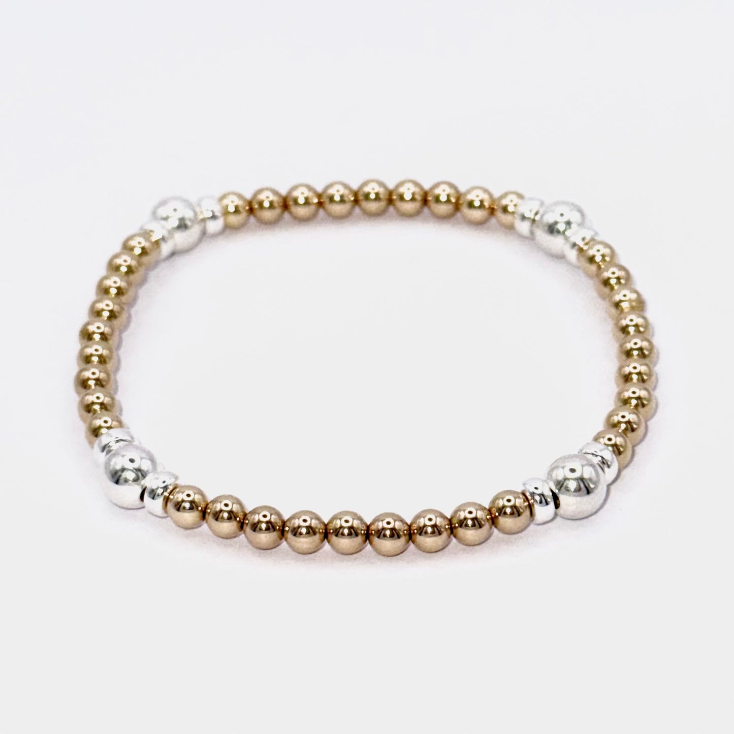 Supernova – 14k Gold and 925 Sterling Silver Mixed Metal Bracelet